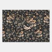 Imitate Gold Bird Beetles Blume Kirsche Früchte Geschenkpapier Set (Vorderseite 2)