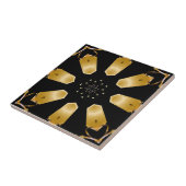 Imitate Gold & Black Luxury Mosaic Geometric Muste Fliese (Seite)