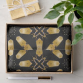 Imitate Gold & Black Luxury Mosaic Geometric Muste Seidenpapier (Geschenk)