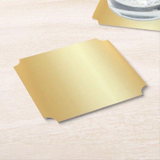 Imitate Gold Blank Elegantes Template Moderner Gla Untersetzer (angewinkelt)