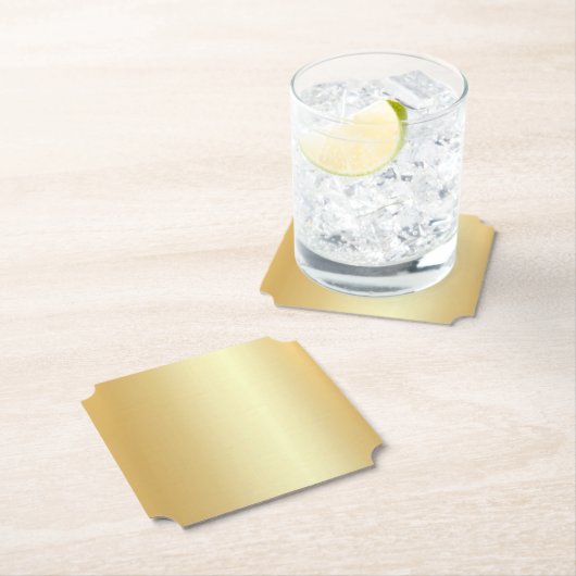 Imitate Gold Blank Elegantes Template Moderner Gla Untersetzer (Vor Ort)