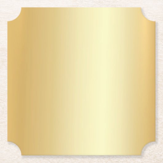 Imitate Gold Blank Elegantes Template Moderner Gla Untersetzer (Vorderseite)