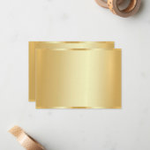 Imitate Gold Blank Template Luxus Linen Moderne Mitteilungskarte (Vorderseite/Rückseite Beispiel)