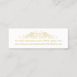 Imitate Gold Blühend Hochzeitdetails Beilage Mini Visitenkarte