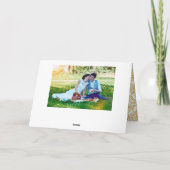 Imitate Gold Blühte Damask Vielen Dank Dankeskarte (Rückseite)