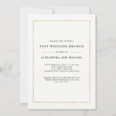 Imitate Gold Border Post Wedding Brunch Einladung (Vorderseite)