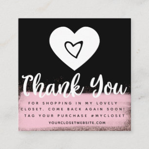 Imitate Gold Boutique Herzerkrankungen Kleidung Quadratische Visitenkarte