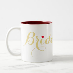Imitate Gold Bride Brautparty Hochzeitsfeier Zweifarbige Tasse