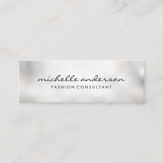 Imitate Gold Brushed | Bokeh Mini Visitenkarte (Vorderseite)