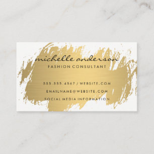 Imitate Gold Brushed Fashionista Visitenkarte