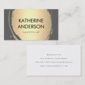 Imitate Gold Brushed Grau Hintergrund Visitenkarte (Vorne/Hinten)