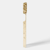 Imitate Gold Brushed Metal Glitzer Monogram Name iPhone Hülle (Rechte Seite)