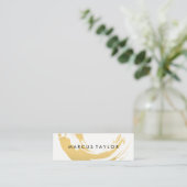 Imitate Gold Brushed Mini Visitenkarte (Stehend Vorderseite)