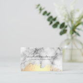 Imitate Gold Brushed und Marmorstein Visitenkarte (Stehend Vorderseite)