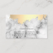 Imitate Gold Brushed und Marmorstein Visitenkarte (Rückseite)
