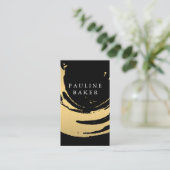 Imitate Gold Brushed Visitenkarte (Stehend Vorderseite)