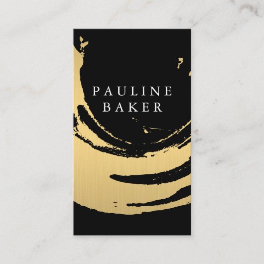 Imitate Gold Brushed Visitenkarte (Vorderseite)