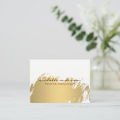 Imitate Gold Brushed Visitenkarte (Stehend Vorderseite)