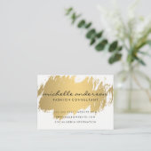 Imitate Gold Brushed Visitenkarte (Stehend Vorderseite)