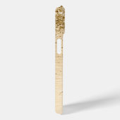 Imitate Gold Brushmetall Glitzer Print Monogram Case-Mate iPhone Hülle (Rückseite / Rechts)