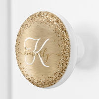 Imitate Gold Brushmetall Glitzer Print Monogram