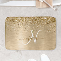 Imitate Gold Brushmetall Glitzer Print Monogram Na
