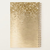 Imitate Gold Brushmetall Glitzer Print Monogram Na Planer (Rückseite)