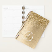 Imitate Gold Brushmetall Glitzer Print Monogram Na Planer (Anzeige)