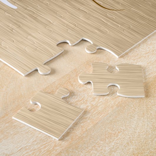 Imitate Gold Brushmetall Glitzer Print Monogram Na Puzzle (Seite)