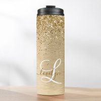 Imitate Gold Brushmetall Glitzer Print Monogram Na