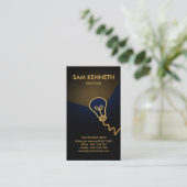 Imitate Gold Bulb Flash Light Gold Beam Electrical Visitenkarte (Stehend Vorderseite)