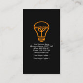 Imitate Gold Bulb Flash Light Gold Beam Electrical Visitenkarte (Rückseite)