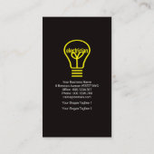 Imitate Gold Bulb Gray Power Stecker Elektriker Visitenkarte (Rückseite)