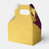 Imitate Gold Burgund, Monogram Wedding Geschenkschachtel (Rückseite)