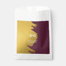 Imitate Gold Burgund, Monogram Wedding