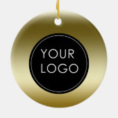 Imitate Gold Business Company Logo Keramik Ornament (Hinten)