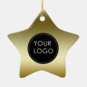 Imitate Gold Business Company Logo Star Keramik Ornament (Vorne)