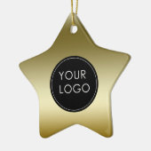 Imitate Gold Business Company Logo Star Keramik Ornament (Links)