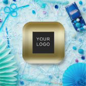 Imitate Gold Business Corporate Logo Design Pappteller (Party)