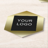 Imitate Gold Business Corporate Logo Design Untersetzer (angewinkelt)