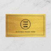 Imitate Gold Business Logos Shop Salon Kaffee Shop Treuekarte (Rückseite)