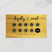 Imitate Gold Business Logos Shop Salon Kaffee Shop Treuekarte (Vorderseite)