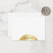 Imitate Gold Calligraphy Monogram Elegant Template Mitteilungskarte (Vorderseite/Rückseite Beispiel)