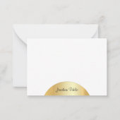 Imitate Gold Calligraphy Monogram Elegant Template Mitteilungskarte (Vorderseite)