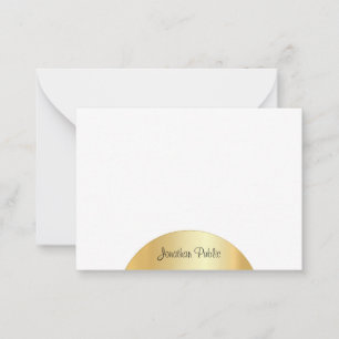 Imitate Gold Calligraphy Monogram Elegant Template Mitteilungskarte