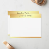Imitate Gold Calligraphy Script Template Mitteilungskarte (Vorderseite/Rückseite Beispiel)