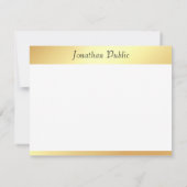 Imitate Gold Calligraphy Script Template Mitteilungskarte (Rückseite)