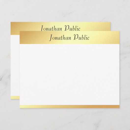 Imitate Gold Calligraphy Script Template Mitteilungskarte (Vorne/Hinten)