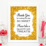 Imitate Gold Candy Buffet Brautparty signieren Pri Fotodruck<br><div class="desc">Dieses Imitat goldenes funkelnd Süßigkeiten-Buffet-Schild ist das perfekte Kompliment für die Süßigkeiten Bar bei Ihrer Hochzeit,  Geburtstag,  Brautparty oder Babydusche. Es hat einen goldglänzenden Hintergrund mit einem Rahmen Ausschnitt mit dem Satz "Danke,  dass du diesen Tag so süß gemacht hast Bitte nimm eine Tasche und fülle sie mit Leckereien".</div>