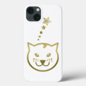 Imitate Gold Cat Face - Benutzerdefinierte Hinterg Case-Mate iPhone Hülle (Rückseite)